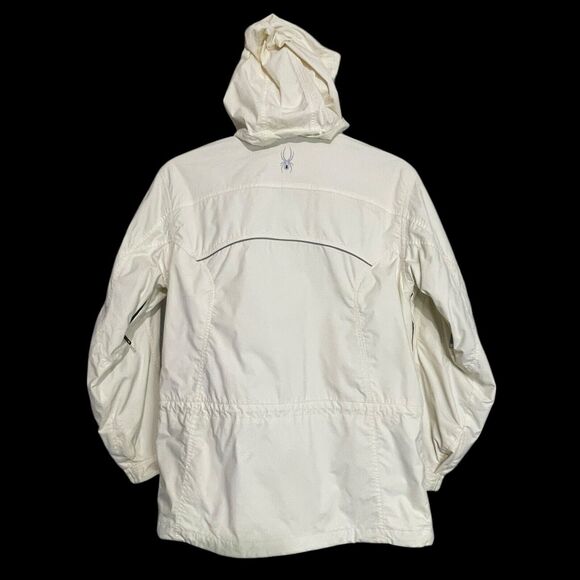 Spyder Winter Shell‎ Ski Jacket Ivory And Black Women Size 12 Entrant GII 5000mm - Picture 2 of 11